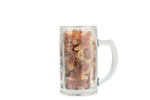 Bierseidel gefüllt mit sauren Colafläschchen, 400g