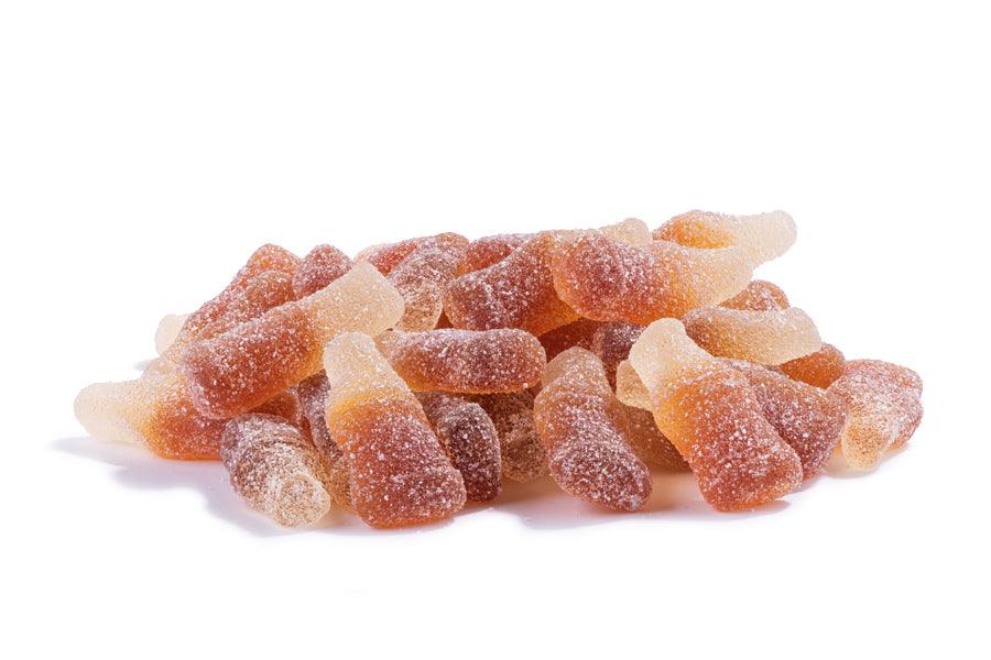 Bierseidel gefüllt mit sauren Colafläschchen, 400g – Gummi Bären Land