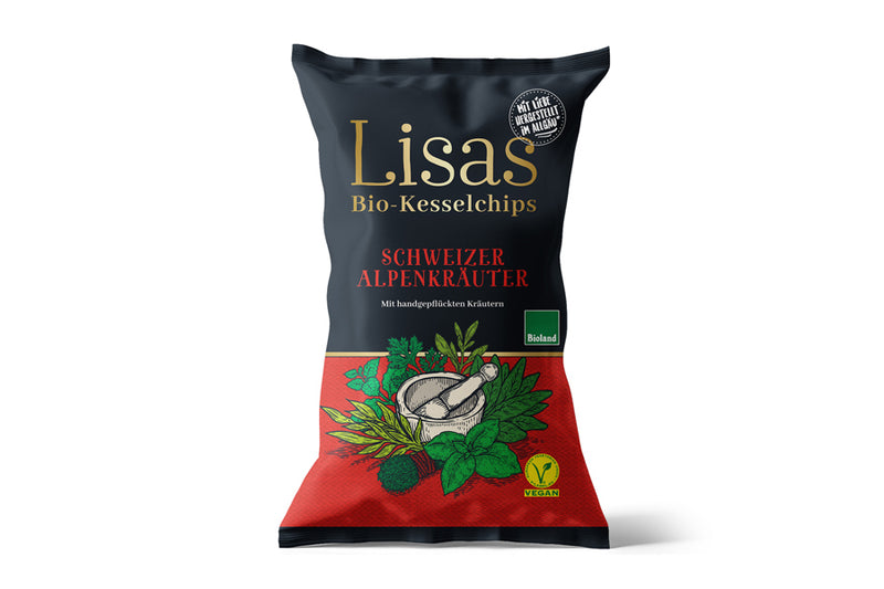 Lisa´s Bio Kartoffel-Chips Schweizer Alpenkräuter