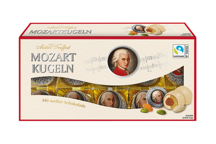 Mozartkugeln mit weißer Schokolade 200 g