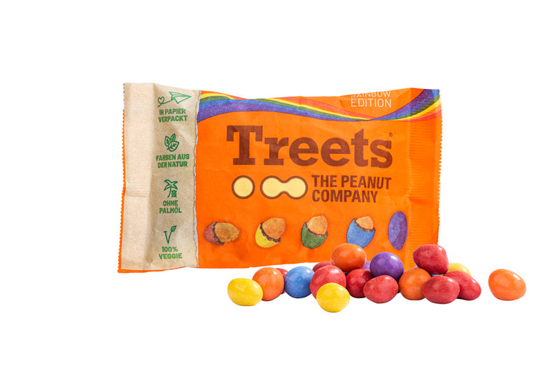 Treets Peanuts Papierverpackung Rainbow